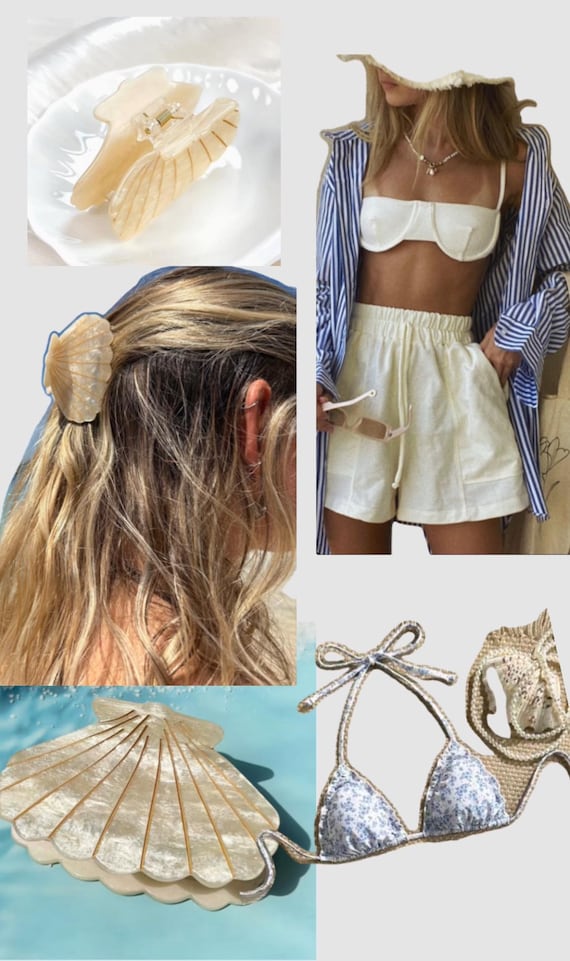 Seashell Hair Claw Clip | Summer Hair Accessory Gift - Etsy
