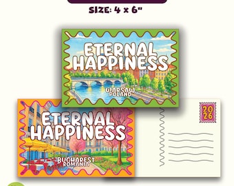 JW 2026 International Convention Postcard - JW Pins - Eternal Happiness