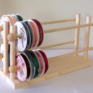 Ribbon Holder Storage Wire Rack Organizer Holds 75 Spools