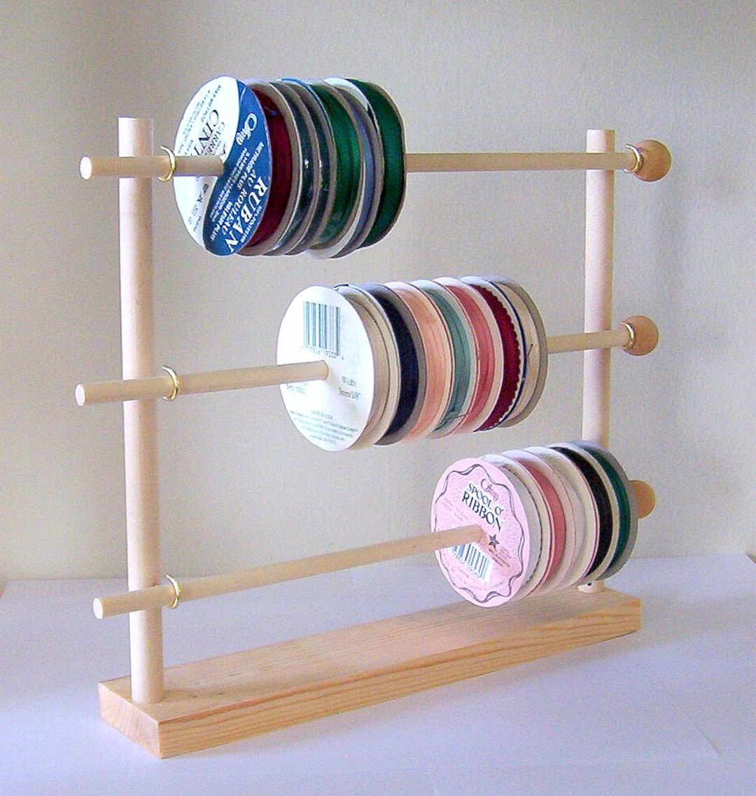 Wire Spool Rack Wall Mount Thread Rack Ribbons Roll Storage Sewing Tool 