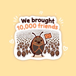 Pegatina de chinche del arce, calcomanía de invasión de Ontario, enjambre de insectos divertido, vinilo de plagas domésticas