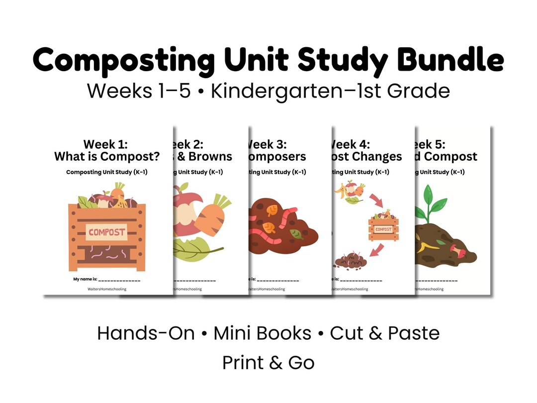 Composting Unit Study | Kindergarten & 1st Grade Science | 5-week ...