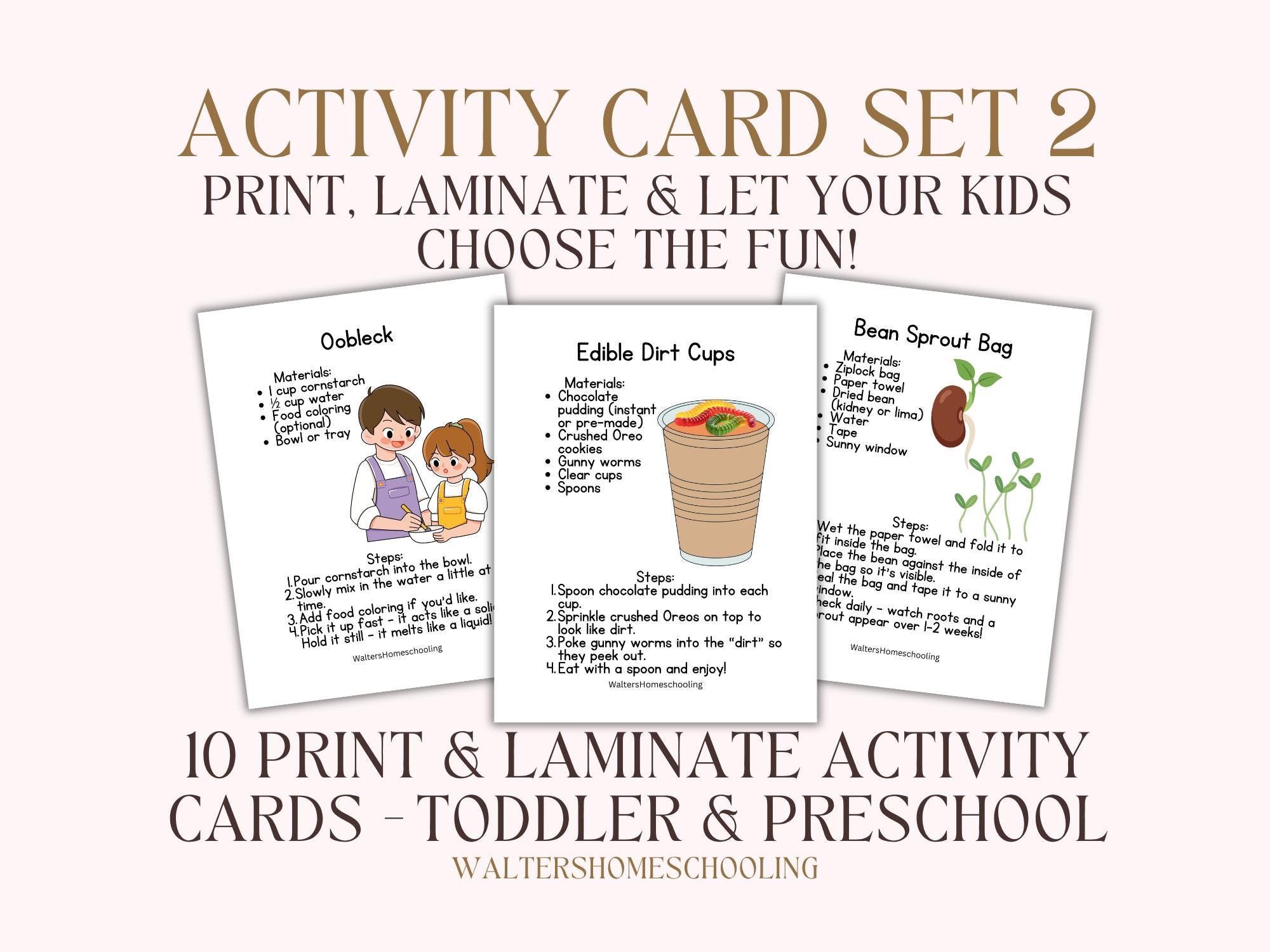Toddler Activity Cards Printable | Homeschool Preschool Activities ...
