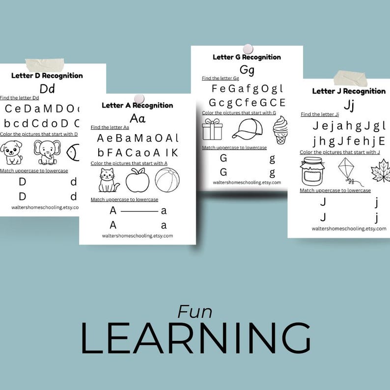 Letter Recognition Activities for Preschool (A–J) | Alphabet Matching ...