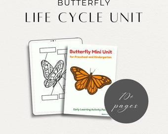 Butterfly Life Cycle Worksheets for Preschool and Kindergarten