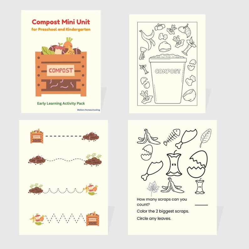 Compost Life Cycle Printable | Preschool & Kindergarten Science ...