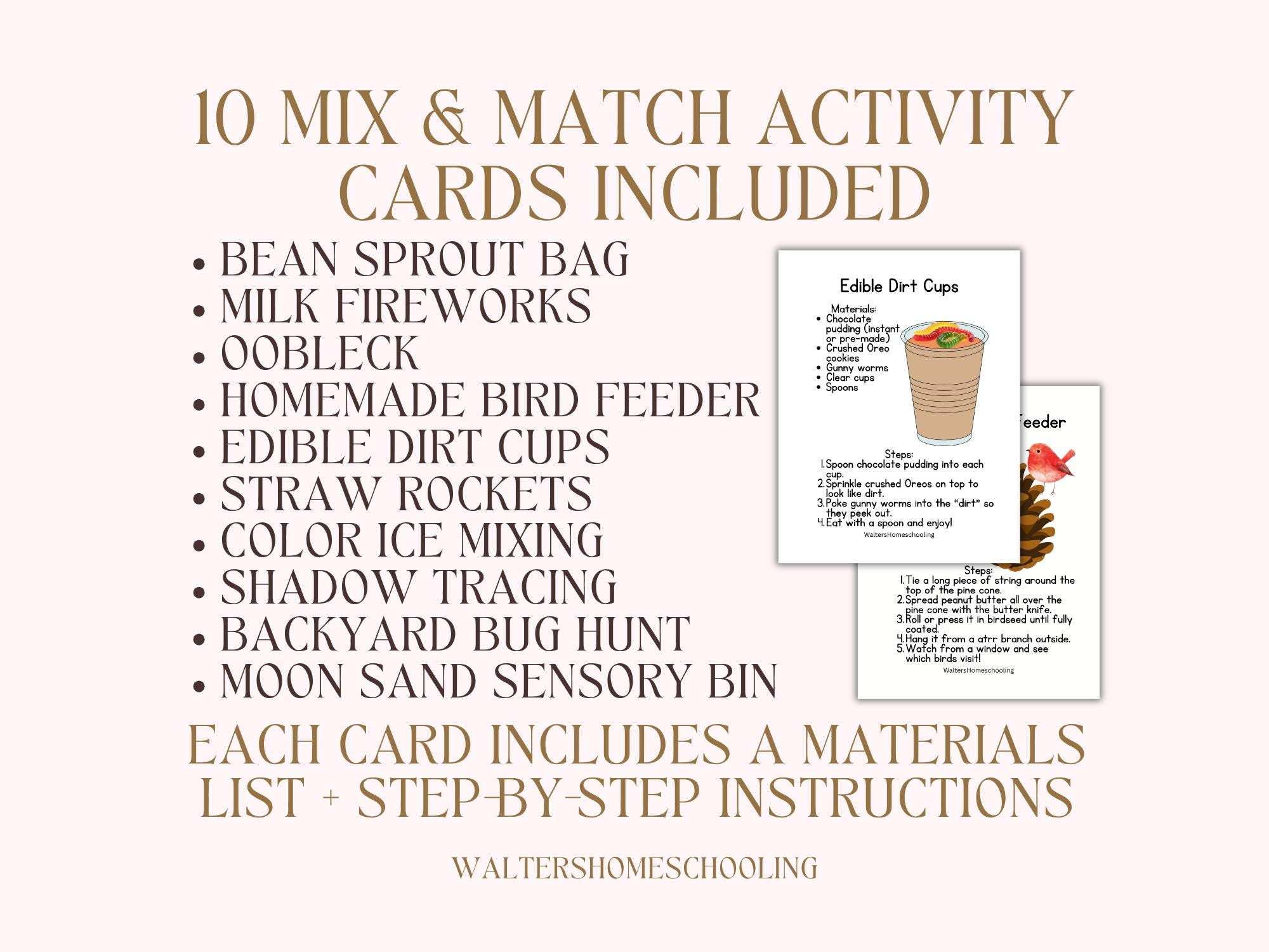 Toddler Activity Cards Printable | Homeschool Preschool Activities ...
