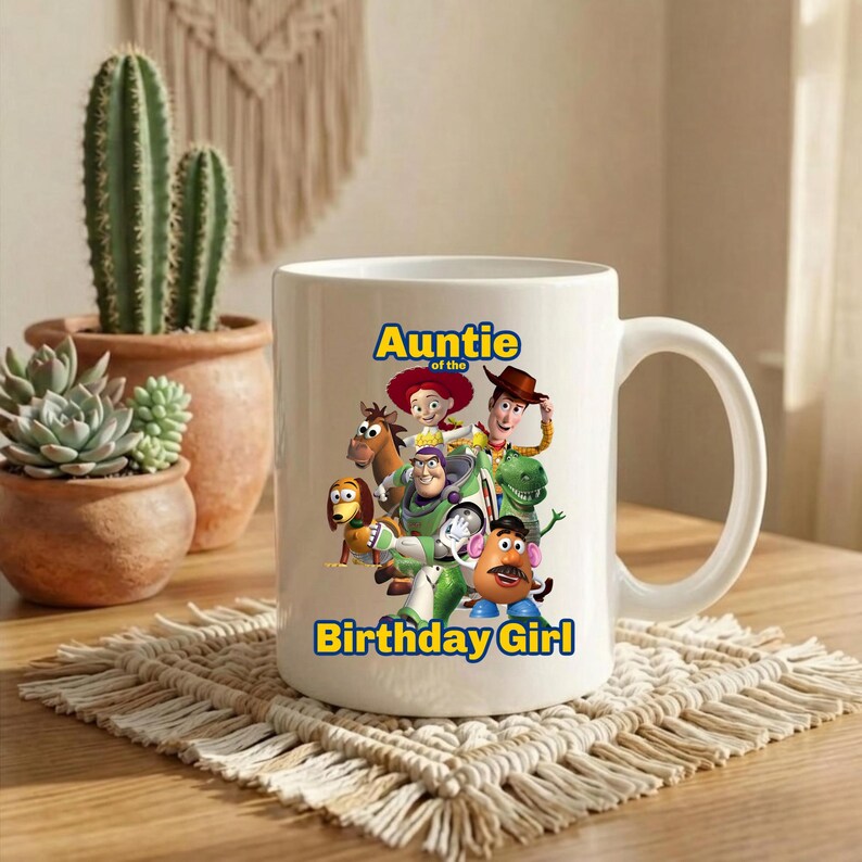 Personalized Toy Story Mug, Dad Custom Kids Names, Father's Day Gift, Family Birthday Gift, Custom Animation Movie Birthday Mug,Toys 5 Movie image 5