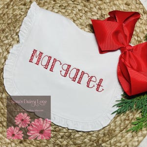 Personalized Bib Burp Cloth, Monogrammed Bib, Burp Cloth, Personalized Blanket, Baby Shower Gift, Baby Girl Gift, Sara&#39;s Daisy Love
