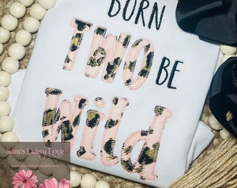 Born Two Be Wild 2nd Birthday Shirt, Animal Print Party