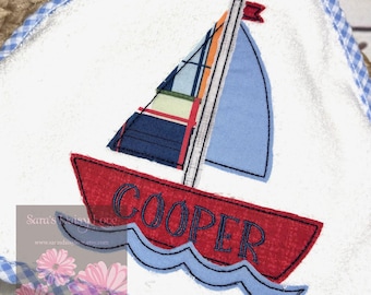 Infant Hooded Towels, Gingham Trim, Applique or Embroidery