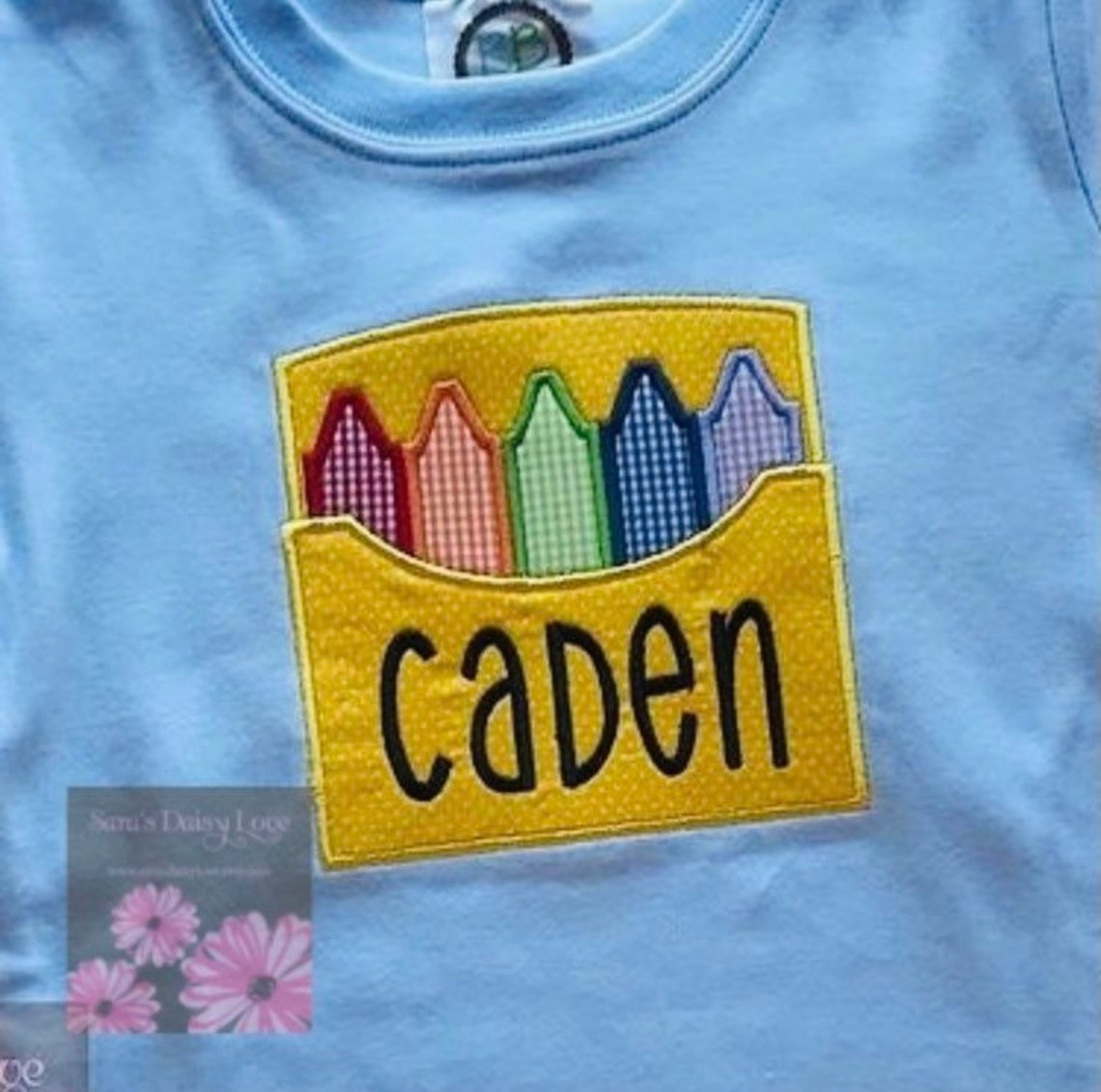 Personalized Crayon Box Shirt / Appliqued Crayon Box / Etsy