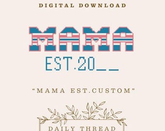 Mama Nadelspitzen-Strickmuster, neue Mama, Babyparty, Muttertag, digitaler Download