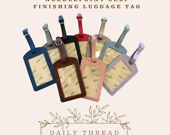 Etiqueta para equipaje bordada, proyecto de bricolaje fácil con acabado natural