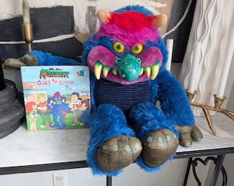 Vintage 1985 My Pet Monster Plush Amtoy 24in Big Original No Cuffs