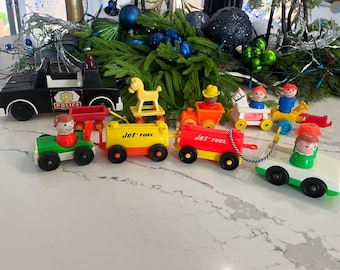 Vintage Fisher-Price Little People and Little Riders toy collection