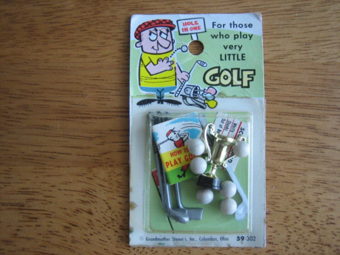 Vintage Miniature Toy Golf Set Grandmother Stover's for Etsy