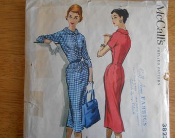 McCall's Pattern 3823 Misses' Dress      circa 1956