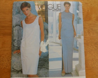 Vogue American Designer Pattern 2113 Calvin Klein Misses' Dress      circa 1998        Uncut