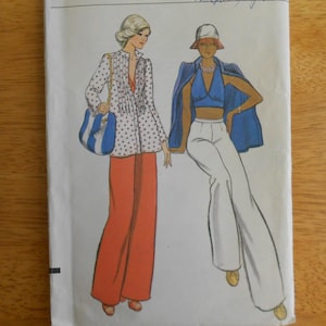 Vogue Pattern 9190 Misses' Halter Top, Jacket and Pants     circa 1975       Uncut