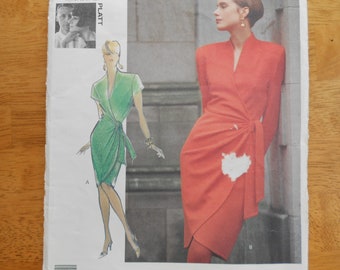 Vogue Attitudes Pattern 2568 Tom & Linda Platt Misses' Dress       circa 1990       Uncut