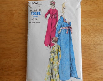 Vogue Pattern 6066 Misses' Robe/Gown       circa 1963