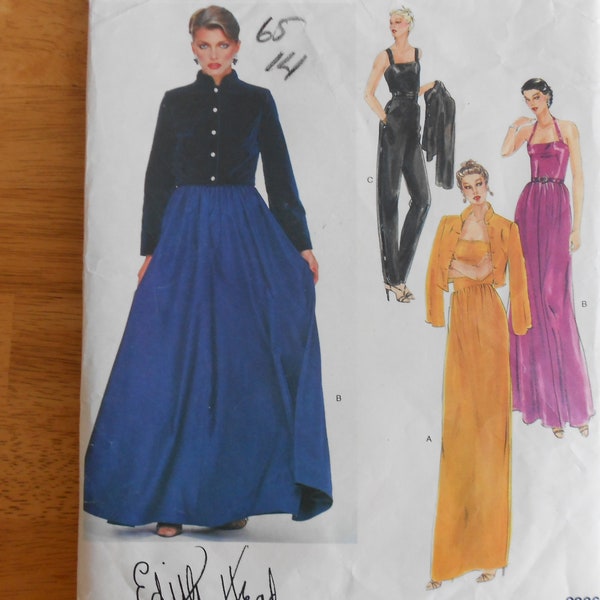 Vogue American Designer Pattern 2336 Edith Head Misses' Jacket, Dress and Jumpsuit      circa 1980        Uncut