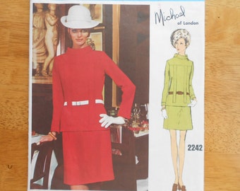 Vogue Couturier Design Pattern 2242 Michael of London Misses' Two-Piece Dress       circa 1960's