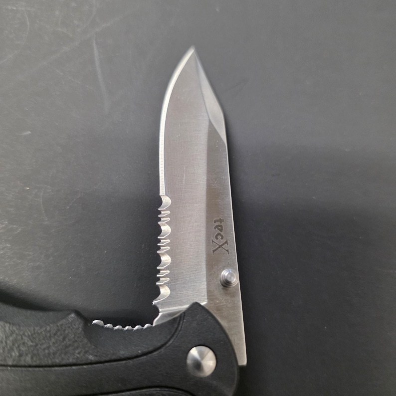 Case XX TecX X Pro II Folding Knife T0013.75T Part Serrated Black Handle w/Box image 3