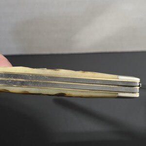 Case XX Mini Trapper Pocket Knife – 2006 – Peach Seed Jigged Bone image 15