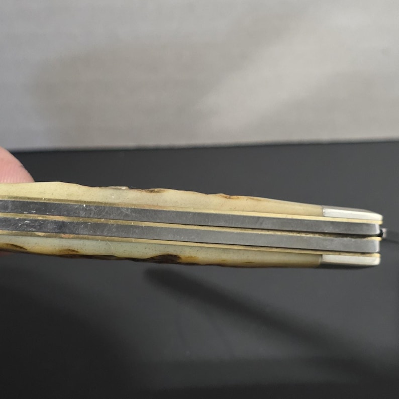 Case XX Mini Trapper Pocket Knife – 2006 – Peach Seed Jigged Bone image 15