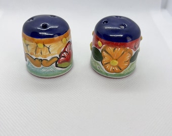 Telavera Small Salt And Pepper Shakers Mexico