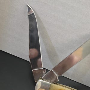 Case XX Mini Trapper Pocket Knife – 2006 – Peach Seed Jigged Bone image 8