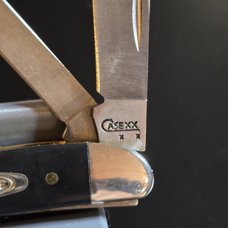 2008 Case XX 22087 SS Pocketknife Black Handle 2-Blade Pen Stainless Steel image 2