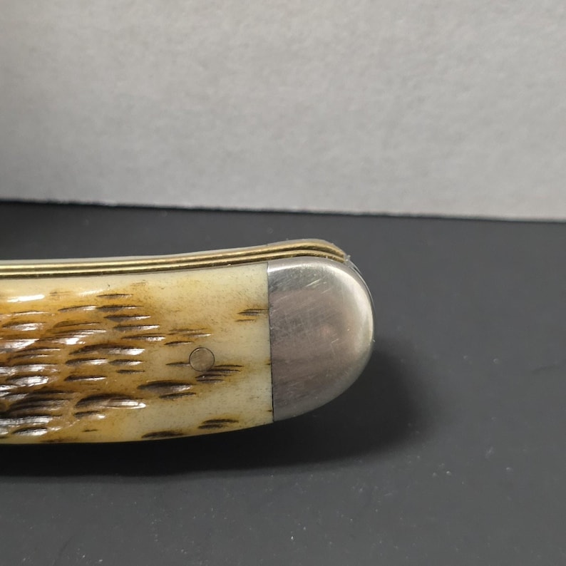 Case XX Mini Trapper Pocket Knife – 2006 – Peach Seed Jigged Bone image 10