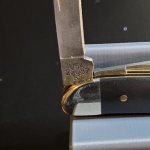 2008 Case XX 22087 SS Pocketknife Black Handle 2-Blade Pen Stainless Steel image 3