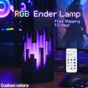 RGB Ender-gaminglamp – Cyberpunk Pixel Light, Stream Room Decor