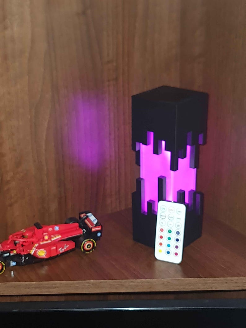 RGB Ender Gaming Lamp – Cyberpunk Pixel Light, Stream Room Decor image 7
