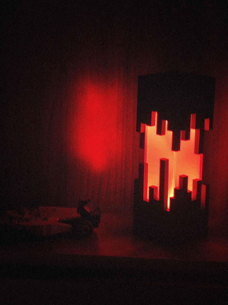 RGB Ender Gaming Lamp – Cyberpunk Pixel Light, Stream Room Decor image 9