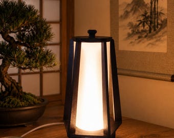 Japanese Mini RGB Lamp – Customizable Zen Lantern
