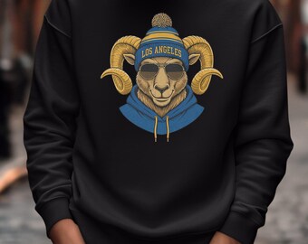 Los Angeles Rams Mascot Shirt, Funny Football Graphic Tee, Customizable Gift