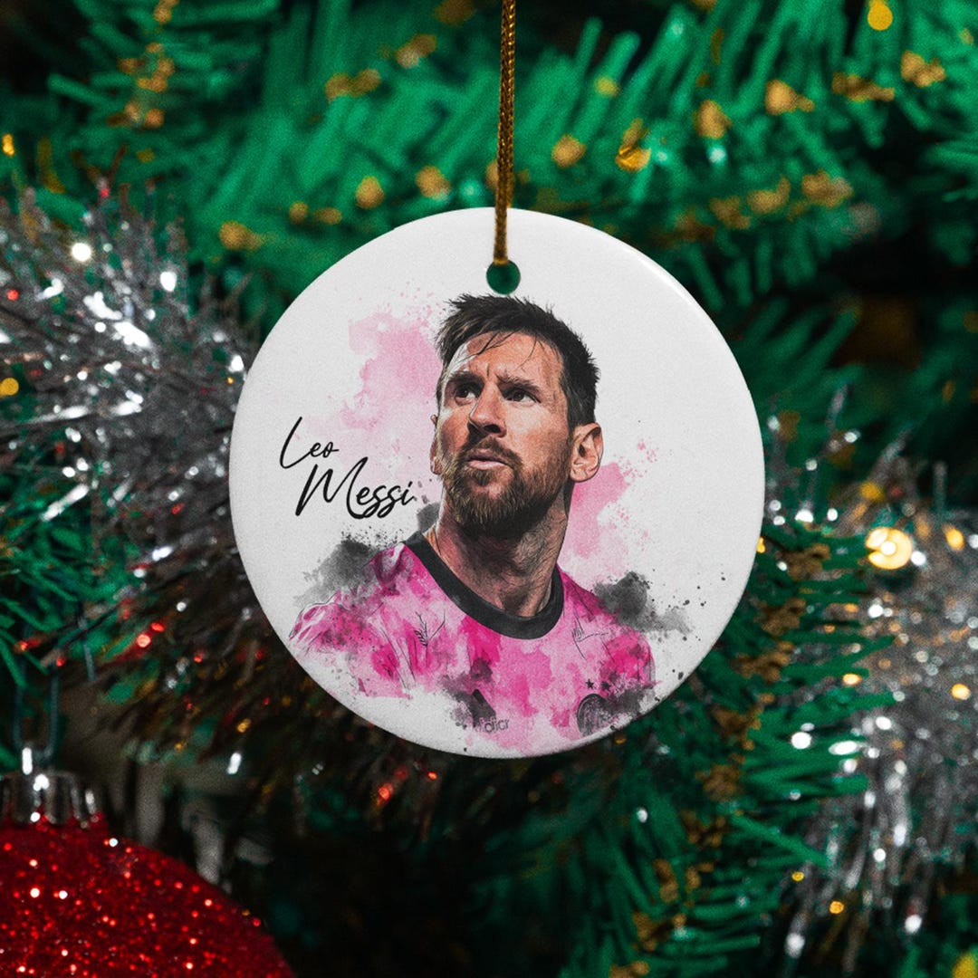 Messi Tree Messi Legend Ornament, Miami Soccer Xmas Custom Gift Sports Christmas ...