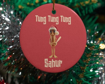 Tung Tung Sahur Ceramic Ornament, Italian Brainrots Meme