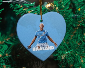 Haaland Manchester City Ornament, Soccer Star Player, Holiday Keepsake