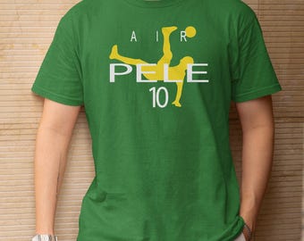 Air Pele #10 Soccer GOAT Shirt, Brazil Sports Soccer Fans Custom Gift Graphic Tee, Football Personalized Jersey Style Unisex T-Shirt