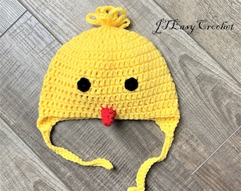 Baby Crochet Chicken Hat, Newborn Halloween Photoshoot, Kids And Baby Fall, Baby Chick Beanie, Farm Animal Baby Hat, Toddler Chicken Beanie