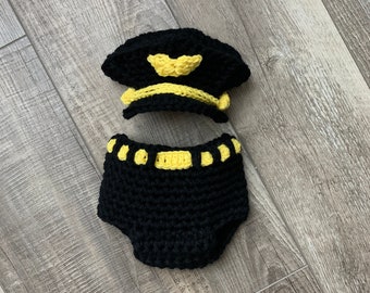 Newborn Aviator Outfit, Sky Pilot Costume Kids, Crochet Diaper Cover, 1st Birthday Photoshoot, Kids And Baby, Labor Day Gift,Social Worker