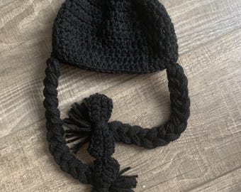 Baby braids Wig Hat, Newborn Halloween Costume, Witch Wig Hat, Photography Outfit, Baby Braids Wig Hat, Toddler Wig Hat, Photo Props