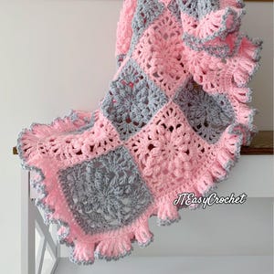 Kocyk dla dziecka na szydełku, Kocyk Buddy, Kocyk do otulania, Rekwizyt do zdjęć, Kocyk do wózka, Prezent na baby shower, Uroczy kocyk do odbioru, Ręcznie robiony w USA