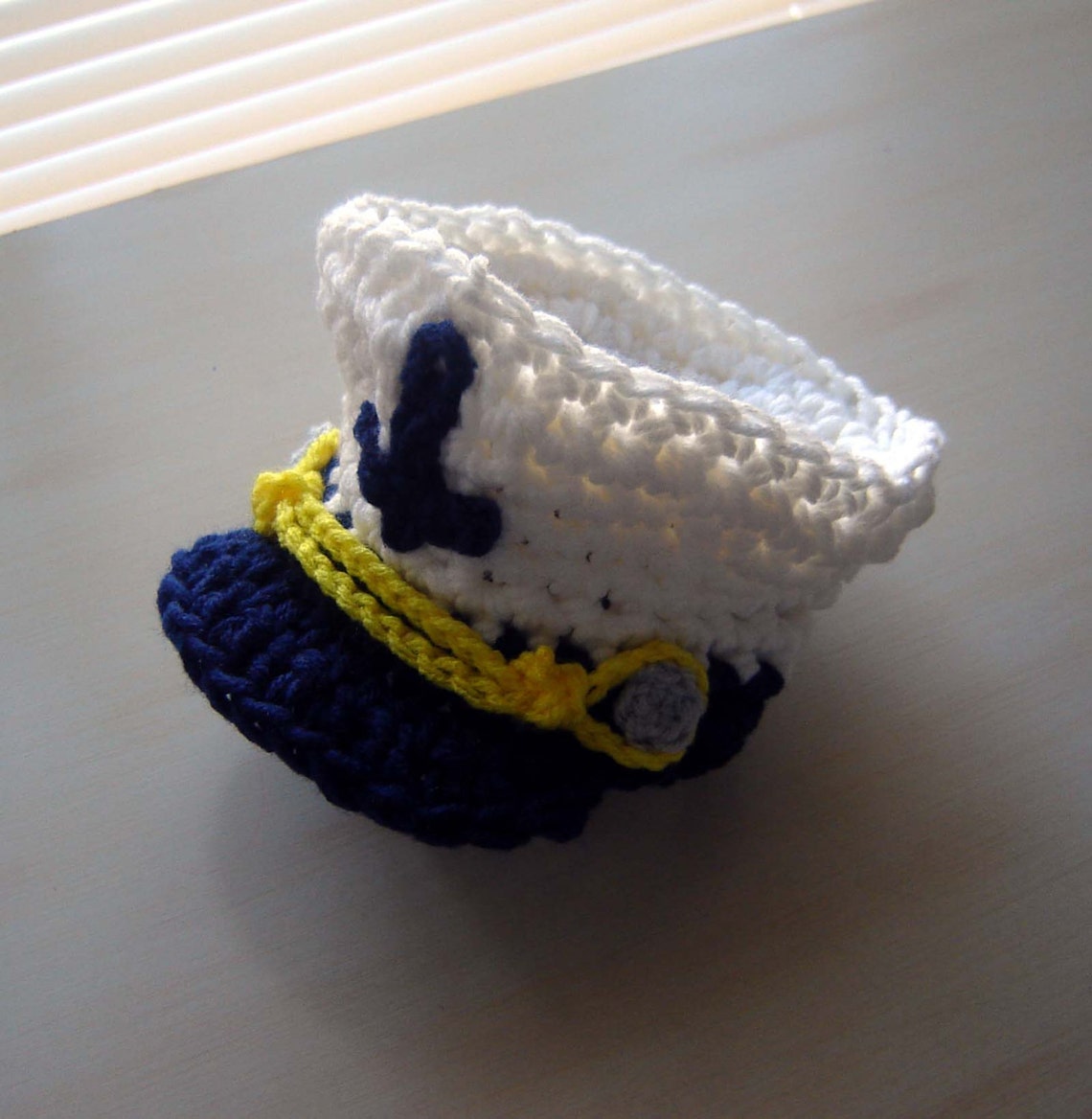 Baby Sea Captain Hat Baby Boy Crochet Hat Newborn Etsy